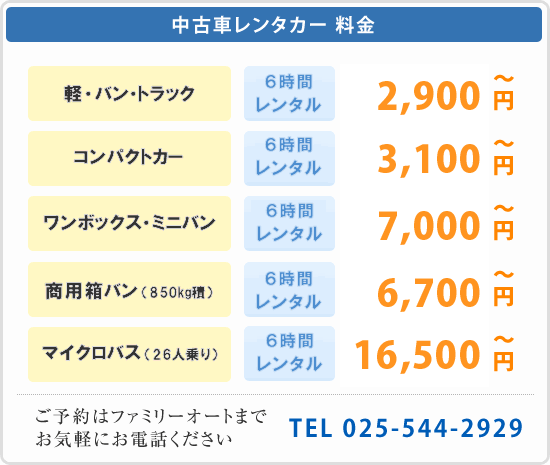 中古車レンタカー
